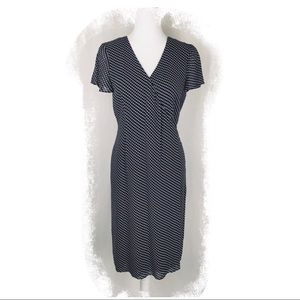 Black & White Wrap Dress